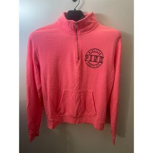 Pink Womans 3/4 Zip Sweat Shirt Size XS